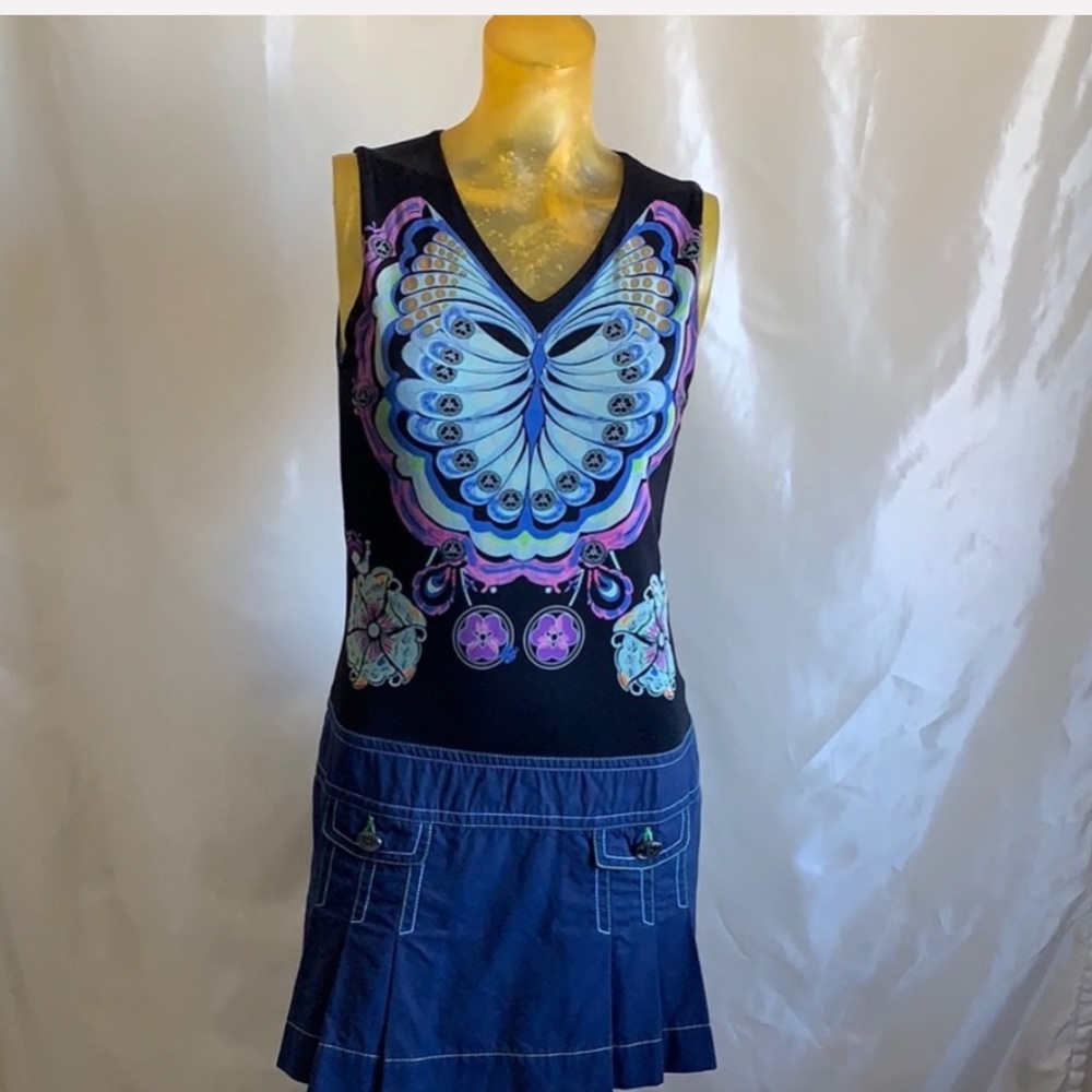 Custo Barcelona butterfly print dress